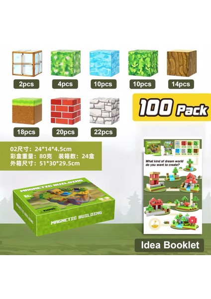 Benim Dünyam Manyetik Küp Blok Manyetik Tam Set Mıknatıslı Puzzle Oyuncaklar (Yurt Dışından)