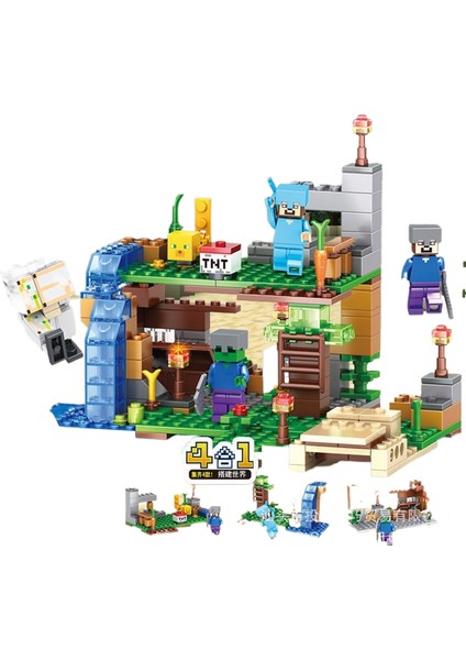 Phantom Ninja Benim Dünyam Küçük Ağaç Ev Yapı Taşları Puzzle Kız ve Erkek Çocuk Eğitici Oyuncaklar (Yurt Dışından)