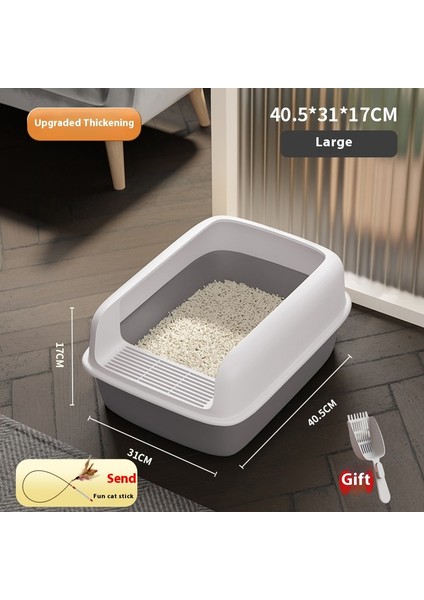 Kedi Malzemeleri Kedi Kumu Tavası Kedi Kumu Kutusu Yarı Kapalı Kum Tavası (Yurt Dışından)