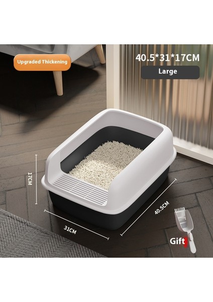 Kedi Malzemeleri Kedi Kumu Tavası Kedi Kumu Kutusu Yarı Kapalı Kum Tavası (Yurt Dışından)