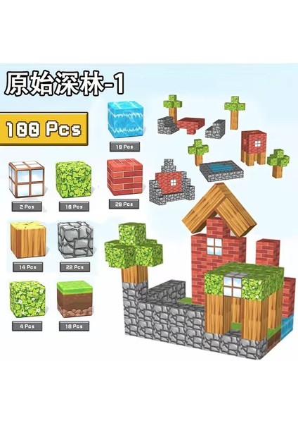 Benim Dünyam Manyetik Küp Blok Manyetik Tam Set Mıknatıslı Puzzle Oyuncaklar (Yurt Dışından)