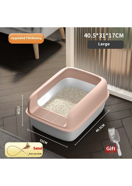 Kedi Malzemeleri Kedi Kumu Tavası Kedi Kumu Kutusu Yarı Kapalı Kum Tavası (Yurt Dışından)
