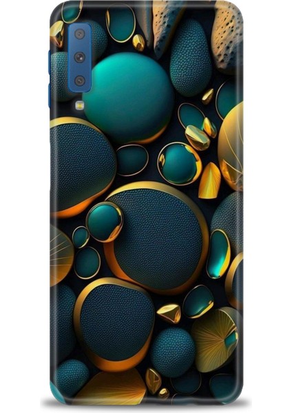 Samsung Galaxy A7 2018 Hd Baskılı Kılıf + Seramik Tam Kaplayan Ekran Koruyucu 345