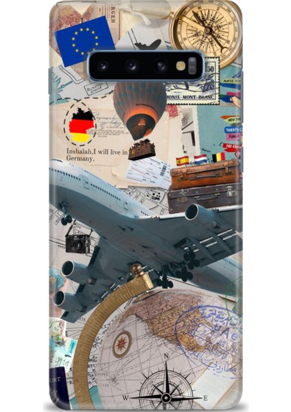 Samsung Galaxy S10 Plus Hd Baskılı Kılıf + Seramik Tam Kaplayan Ekran Koruyucu 261