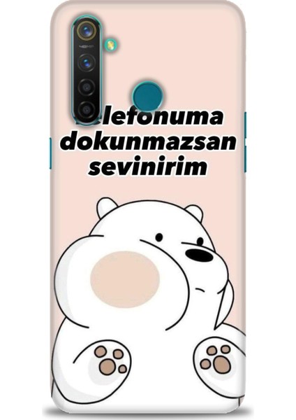 Realme 5 Pro Kılıf Hd Baskılı Kılıf + Seramik Tam Kaplayan Ekran Koruyucu 158