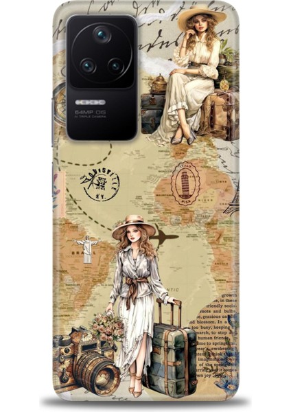 Xiaomi Poco F4 Kılıf Hd Baskılı Kılıf + Seramik Tam Kaplayan Ekran Koruyucu 270