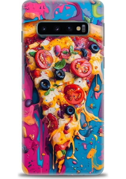 Samsung Galaxy S10 Hd Baskılı Kılıf + Seramik Tam Kaplayan Ekran Koruyucu 450