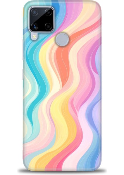 Realme C15 Kılıf Hd Baskılı Kılıf + Seramik Tam Kaplayan Ekran Koruyucu 424