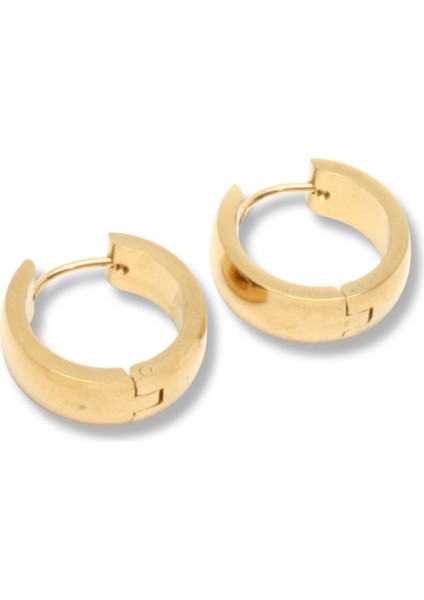 Gold 6 mm Çelik Erkek Küpe