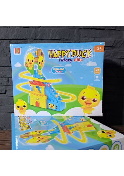 Oyuncak Ördekli Kaydıraklı Merdivenli Işıklı Sesli Müzikli Kendi Çıkar ve Kaydıraktan Kayan Ördekler