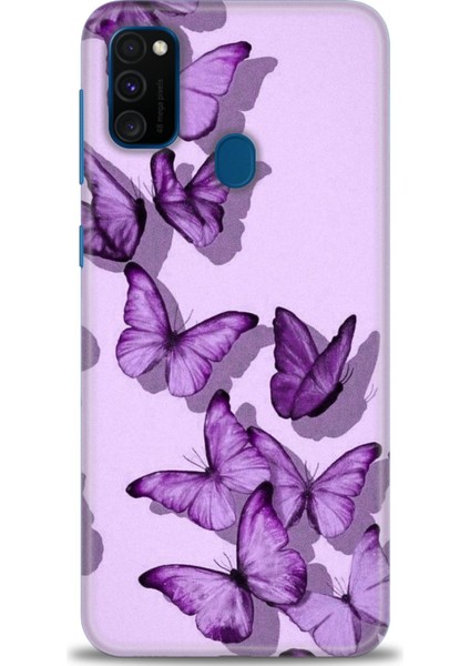Samsung Galaxy M21 Hd Baskılı Kılıf + Seramik Tam Kaplayan Ekran Koruyucu 300