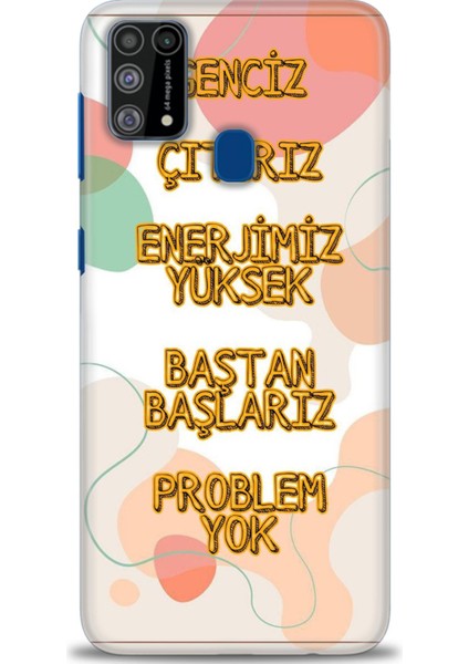 Samsung Galaxy M31 Hd Baskılı Kılıf + Seramik Tam Kaplayan Ekran Koruyucu 170