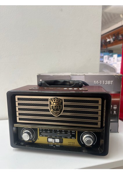 M-113BT FM Radyo manuel frekans ayarlama Bluetooth baglantı yüksek kalite ses hoparlör