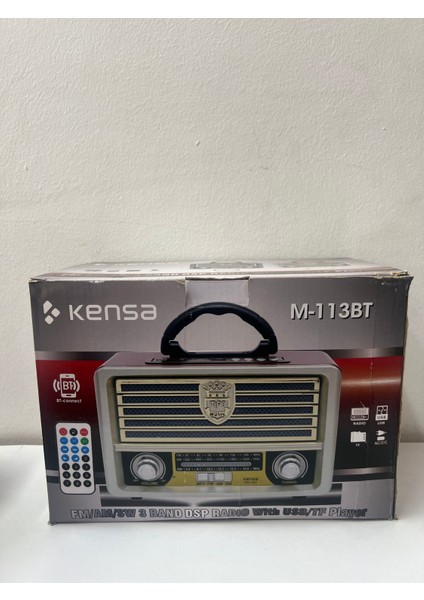 M-113BT FM Radyo manuel frekans ayarlama Bluetooth baglantı yüksek kalite ses hoparlör