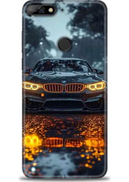 Huawei Y7 2018 Kılıf Hd Baskılı Kılıf + Seramik Tam Kaplayan Ekran Koruyucu 488