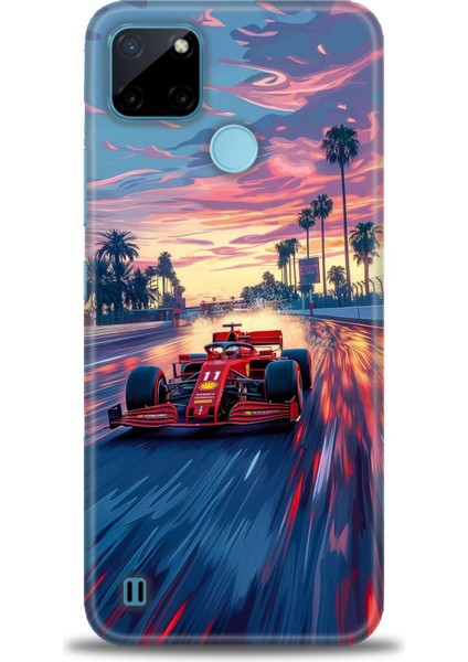 Realme C21Y Kılıf Hd Baskılı Kılıf + Seramik Tam Kaplayan Ekran Koruyucu 102
