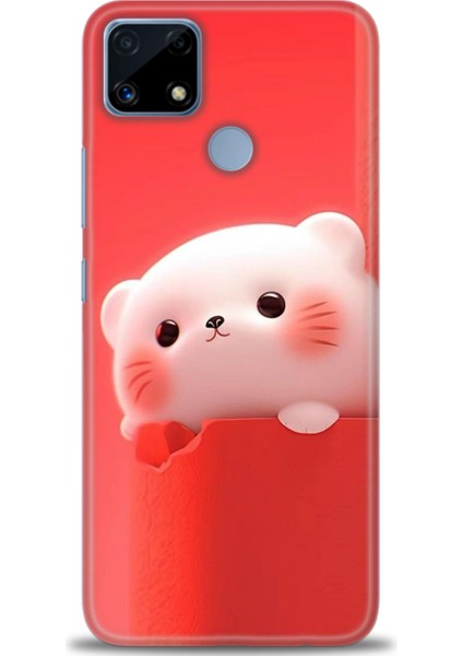 Realme C25 Kılıf Hd Baskılı Kılıf + Seramik Tam Kaplayan Ekran Koruyucu 75