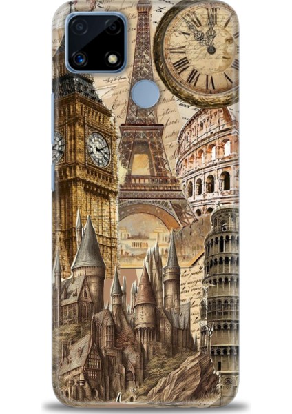 Realme C25 Kılıf Hd Baskılı Kılıf + Seramik Tam Kaplayan Ekran Koruyucu 263