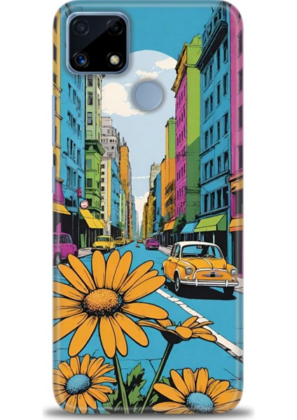 Realme C25S Kılıf Hd Baskılı Kılıf + Seramik Tam Kaplayan Ekran Koruyucu 449