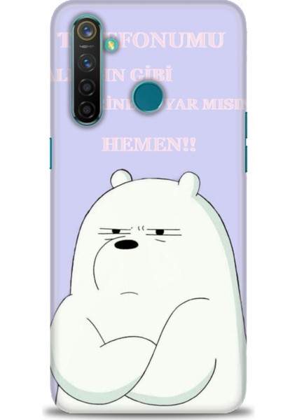 Realme 5 Pro Kılıf Hd Baskılı Kılıf + Seramik Tam Kaplayan Ekran Koruyucu 159
