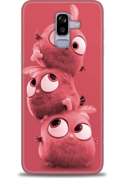 Samsung Galaxy J8 Hd Baskılı Kılıf + Seramik Tam Kaplayan Ekran Koruyucu 370