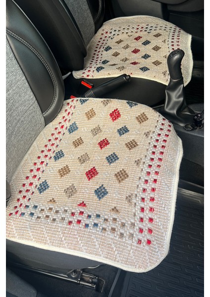 Oto Koltuk Kilim 3 Parça Set Terletmez Jüt Iplik Universal Minder modelleri