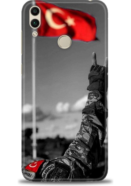 Huawei Honor 8c Kılıf Hd Baskılı Kılıf + Seramik Tam Kaplayan Ekran Koruyucu 35