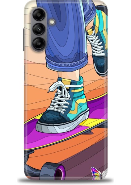 Samsung Galaxy A04S Hd Baskılı Kılıf + Seramik Tam Kaplayan Ekran Koruyucu 446