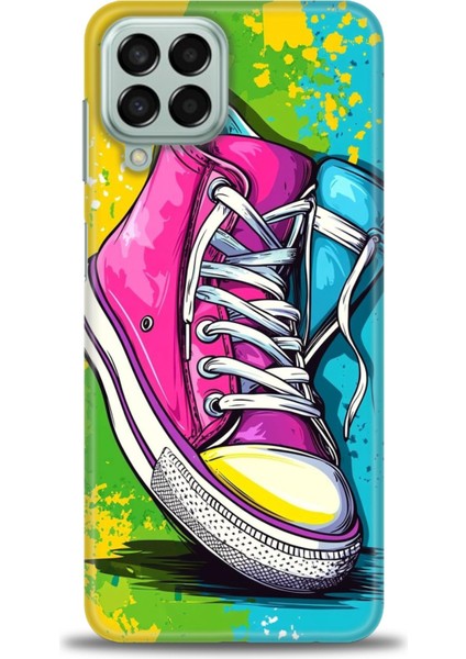 Samsung Galaxy M33 Hd Baskılı Kılıf + Seramik Tam Kaplayan Ekran Koruyucu 441