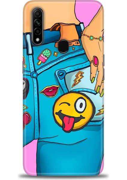 Oppo A31 Kılıf Hd Baskılı Kılıf + Seramik Tam Kaplayan Ekran Koruyucu 448