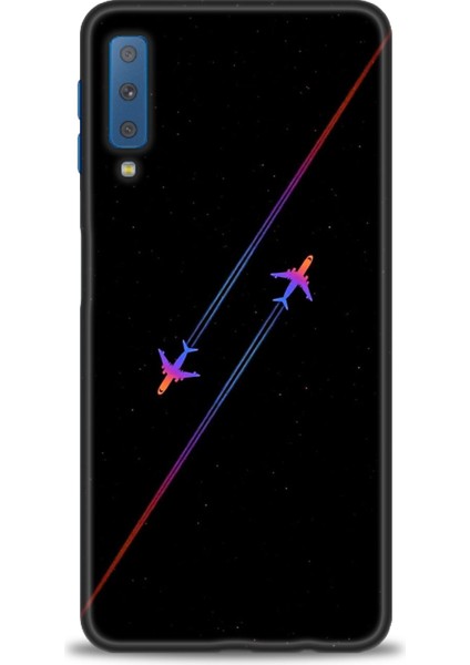 Samsung Galaxy A7 2018 Hd Baskılı Kılıf + Seramik Tam Kaplayan Ekran Koruyucu 390