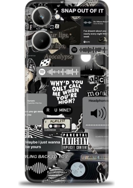 Realme 10 4g Kılıf Hd Baskılı Kılıf + Seramik Tam Kaplayan Ekran Koruyucu 205