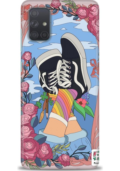 Samsung Galaxy A71 Hd Baskılı Kılıf + Seramik Tam Kaplayan Ekran Koruyucu 447