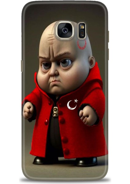 Samsung Galaxy S7 Edge Hd Baskılı Kılıf + Seramik Tam Kaplayan Ekran Koruyucu 245