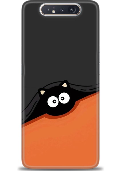 Samsung Galaxy A80 Hd Baskılı Kılıf + Seramik Tam Kaplayan Ekran Koruyucu 80