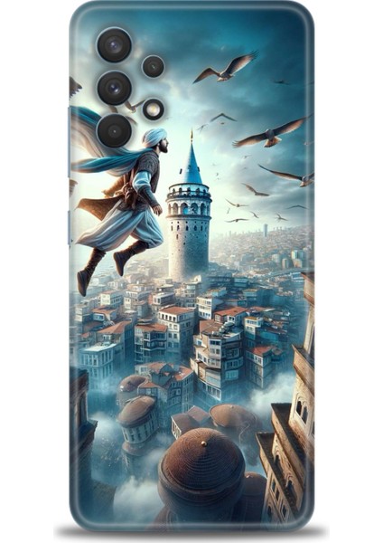 Samsung Galaxy A32 Hd Baskılı Kılıf + Seramik Tam Kaplayan Ekran Koruyucu 224