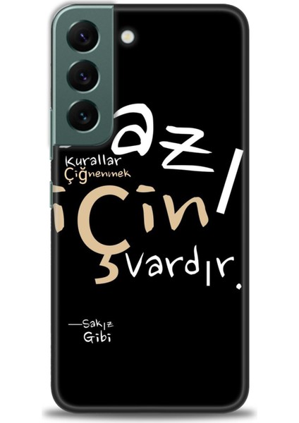 Samsung Galaxy S22 Hd Baskılı Kılıf + Seramik Tam Kaplayan Ekran Koruyucu 394