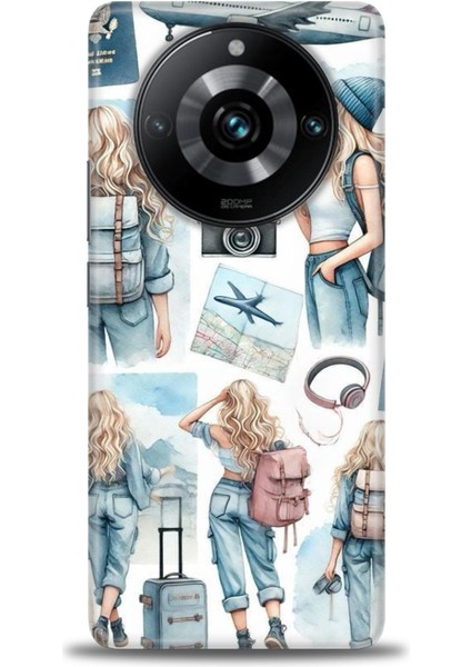 Realme 11 Pro Plus Kılıf Hd Baskılı Kılıf + Seramik Tam Kaplayan Ekran Koruyucu 268
