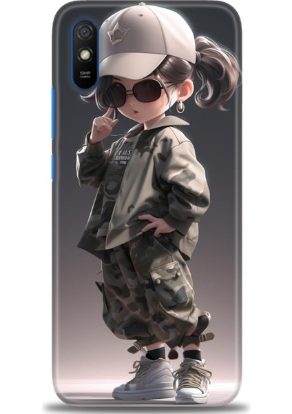 Xiaomi Redmi 9A Hd Baskılı Kılıf + Seramik Tam Kaplayan Ekran Koruyucu 254