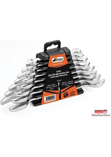 RAA6722 Iki Ağız Anahtar Takımı 8pçs
