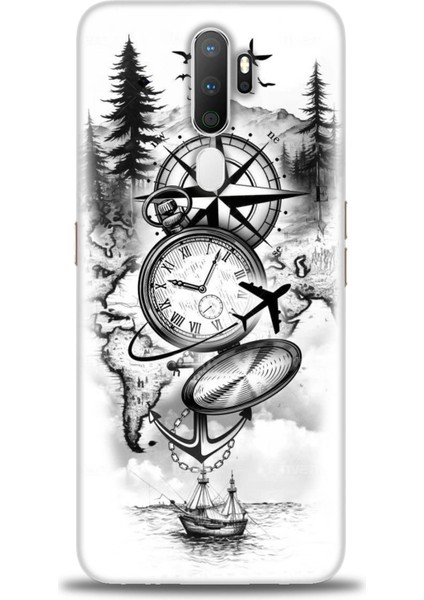 Oppo A9 2020 Kılıf Hd Baskılı Kılıf + Seramik Tam Kaplayan Ekran Koruyucu 84