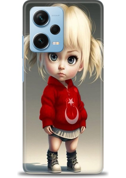 Xiaomi Redmi Note 12 Pro Plus Hd Baskılı Kılıf + Seramik Tam Kaplayan Ekran Koruyucu 243