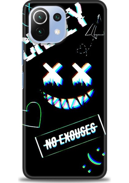 Xiaomi Mi 11 Lite Kılıf Hd Baskılı Kılıf + Seramik Tam Kaplayan Ekran Koruyucu 356