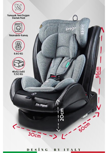 Profix 0-36 kg 360 ° Dönebilen İsofix'li Oto Koltuğu