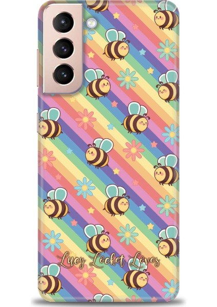 Samsung Galaxy S21 Hd Baskılı Kılıf + Seramik Tam Kaplayan Ekran Koruyucu 419