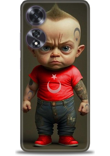 Oppo A60 Kılıf Hd Baskılı Kılıf + Seramik Tam Kaplayan Ekran Koruyucu 244