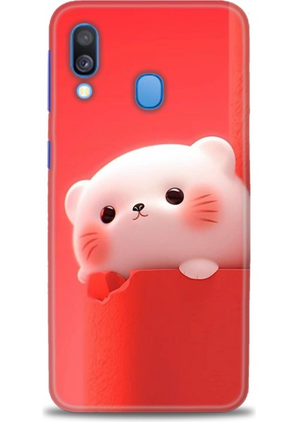 Samsung Galaxy A40 Hd Baskılı Kılıf + Seramik Tam Kaplayan Ekran Koruyucu 75