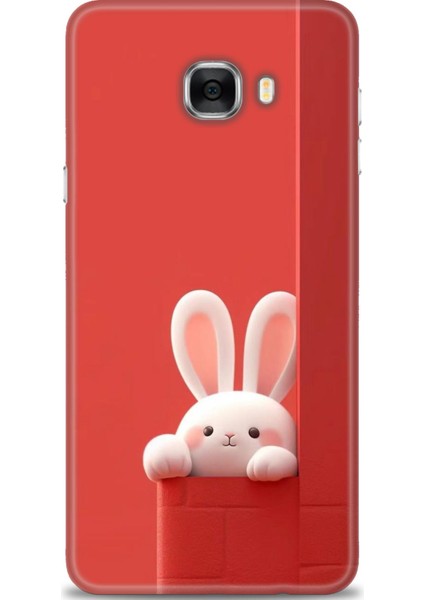Samsung Galaxy C7 Hd Baskılı Kılıf + Seramik Tam Kaplayan Ekran Koruyucu 77