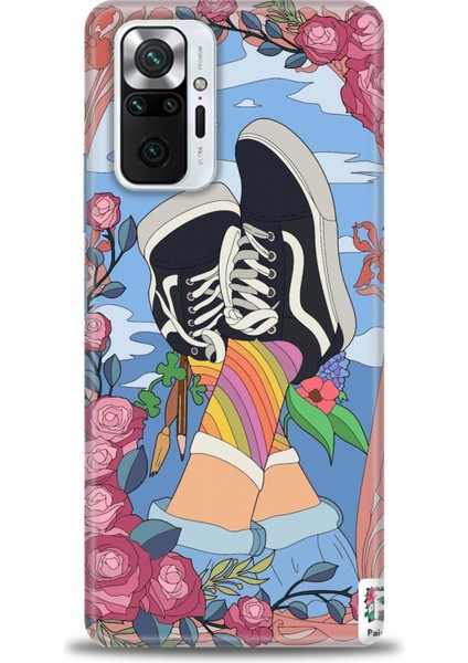 Xiaomi Redmi Note 10 Pro Hd Baskılı Kılıf + Seramik Tam Kaplayan Ekran Koruyucu 447