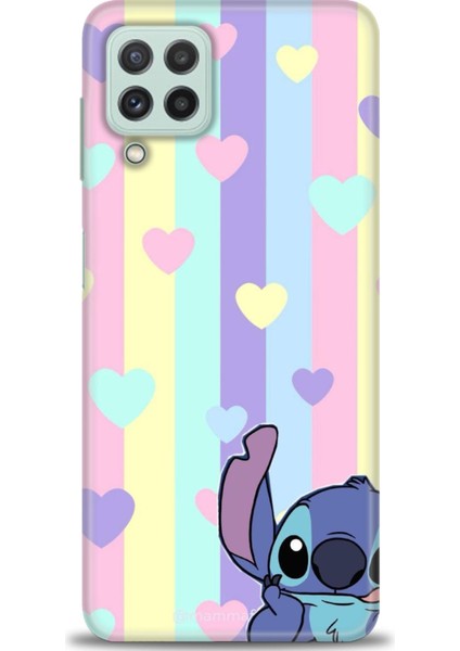 Samsung Galaxy M22 Hd Baskılı Kılıf + Seramik Tam Kaplayan Ekran Koruyucu 494